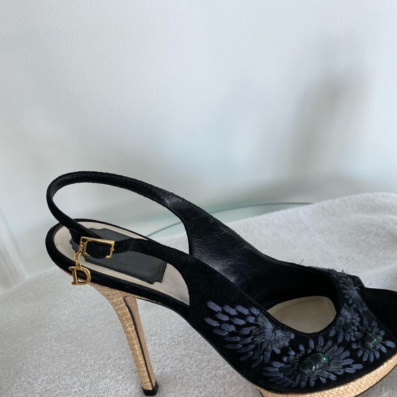 Christian Dior Stunning Open Toe Slingbacks 9.5 - Picture 7 of 8